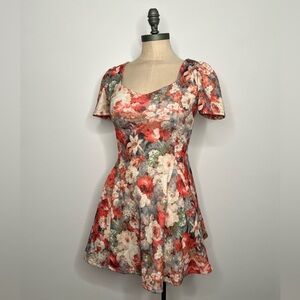 ERANZI | Vintage Style Floral A-line Dress (PTP:15”)